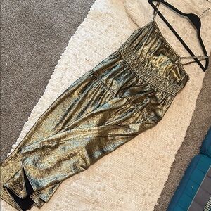 Old Navy Shimmering Gold Jumper dress